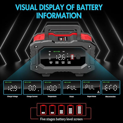 YONHAN Battery Charger 20A 12V/24V LiFePO4 Lead Acid Fully Automatic Battery - Image 5