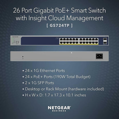 NETGEAR 26-Port PoE Gigabit Ethernet Smart Switch - Image 2