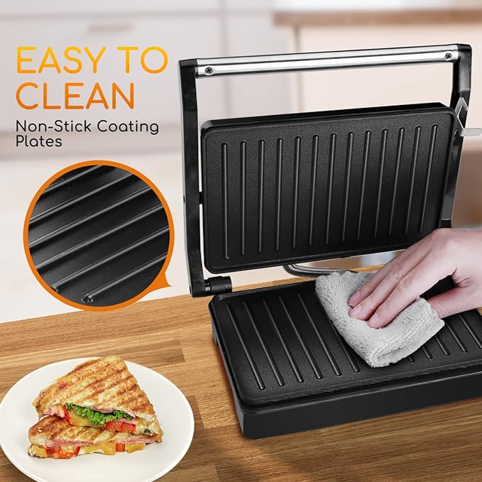 Panini Press Sandwich Maker, Aigostar 1000W Sandwich Press Grill - Image 5