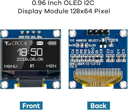 Hosyond 5 Pcs 0.96 Inch OLED I2C IIC Display Module 12864 128x64 Pixel SSD1306 - Image 2
