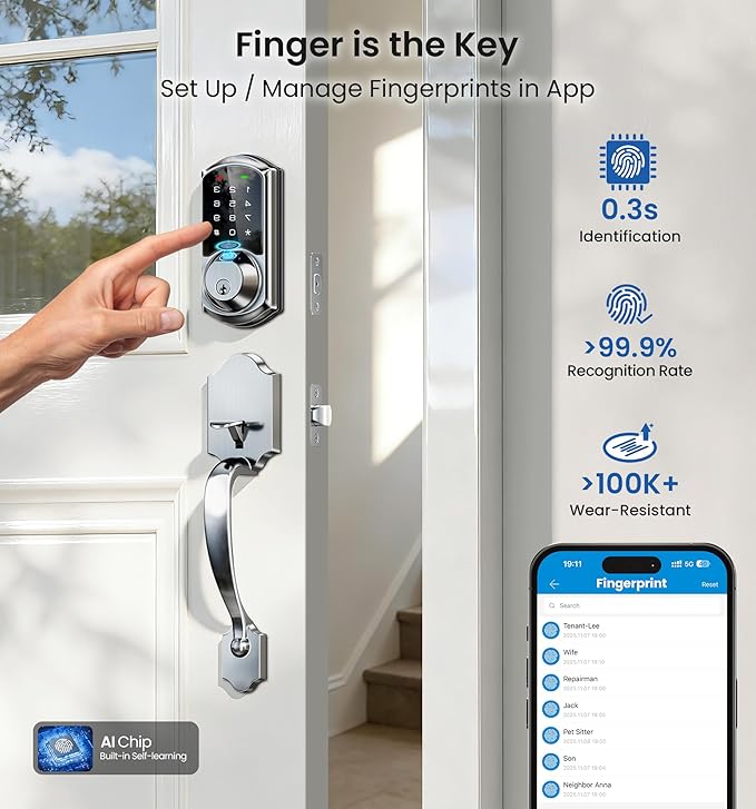 Veise VE07-H Fingerprint Smart Locks - Image 3