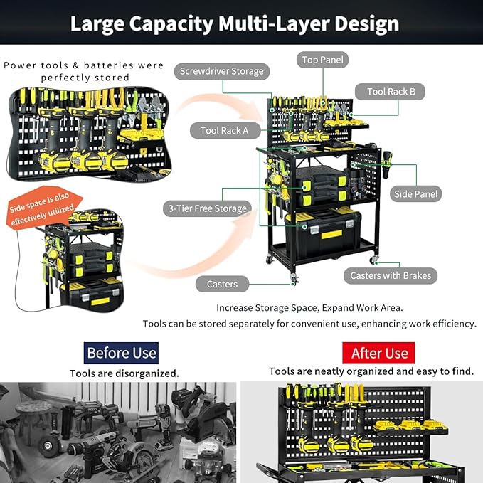 Lumizone Rolling Tool Cart - Image 3