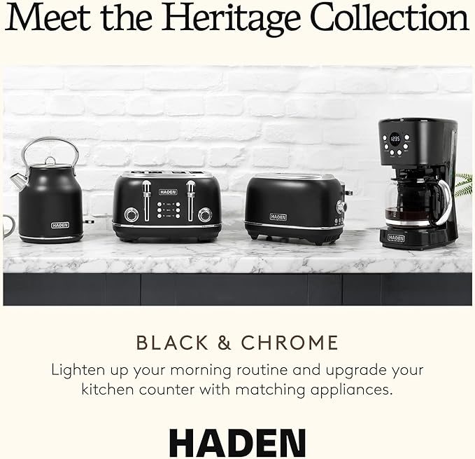 Haden Heritage 4 Slice Wide Slot Stainless Steel Toaster - Image 5