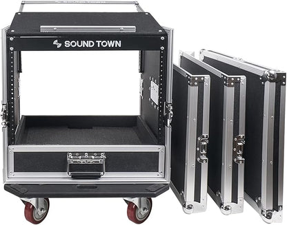 Sound Town 10U PA DJ Pro Audio Rack/Road ATA Case - Image 3