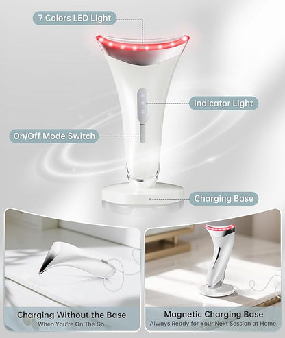 Dopsikn Red Light Therapy for Face and Neck, 7 Color Facial Massager - Image 5