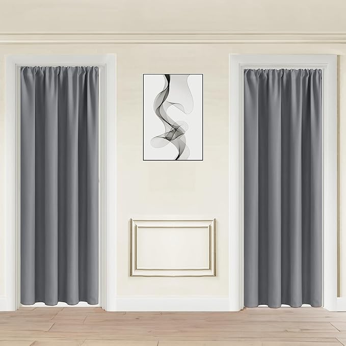 JIUZHEN Blackout Doorway Curtains 80 inch Length by JIUZHEN