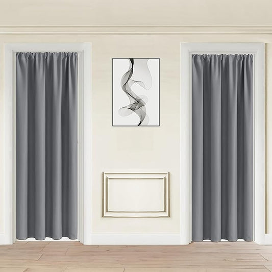 JIUZHEN Blackout Doorway Curtains 80 inch Length by JIUZHEN
