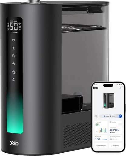 DREO 6L Humidifiers for Bedroom, Smart Warm & Cool Mist for Large Room by DREO