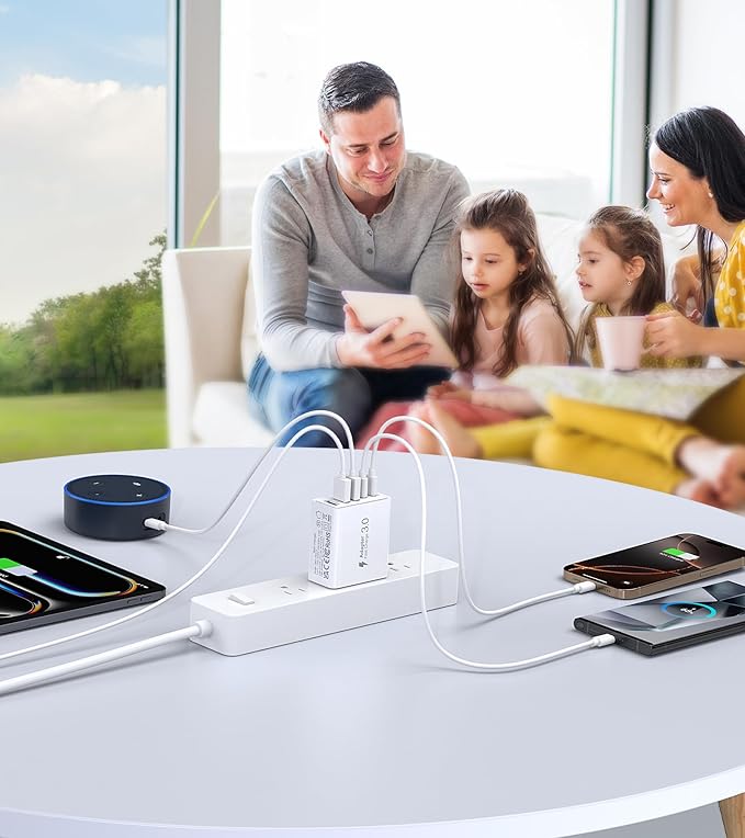 USB C Wall Charger, 60W USB C Charger Block 5-Port PD Fast Charging Blocks + QC - Image 7