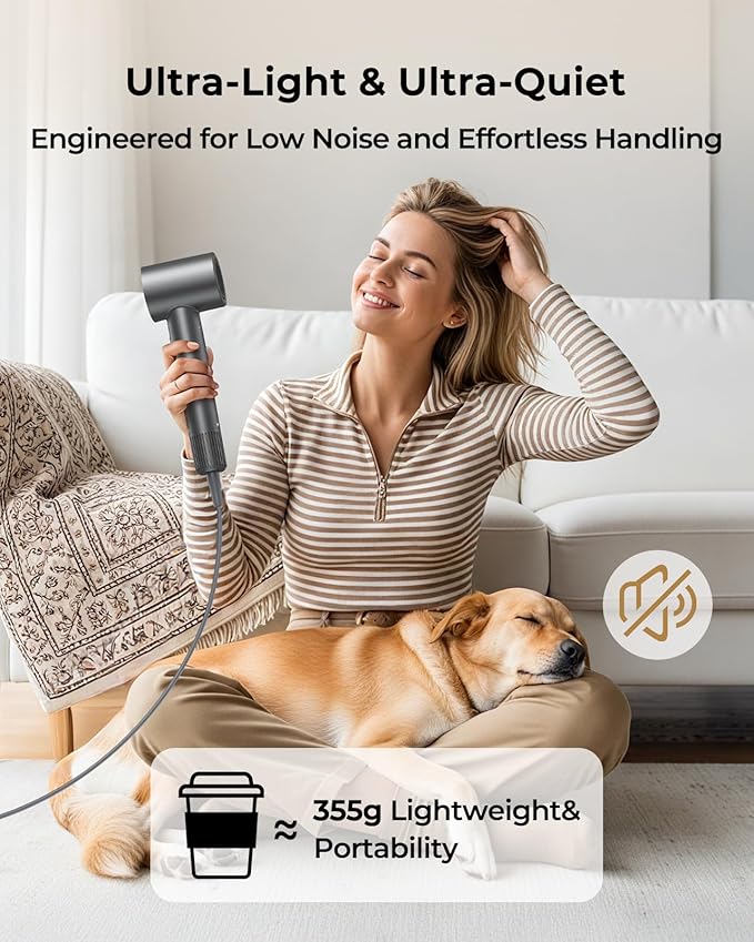 Hair Dryer, High-Speed Ionic Quiet Blow Dryer - Image 8