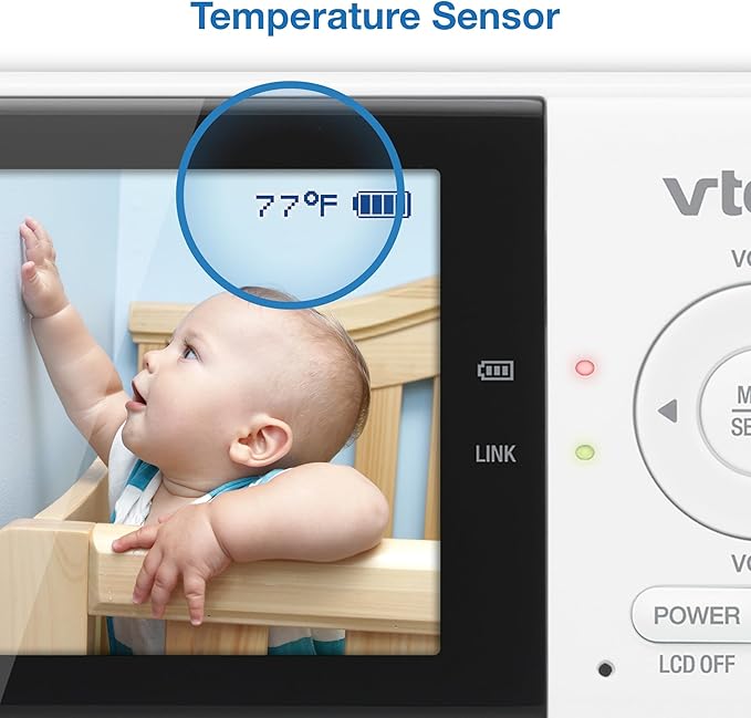 VTech VM819 Baby Monitor with Camera and Audio, 2.8” Screen Portable Baby Camera - Image 10