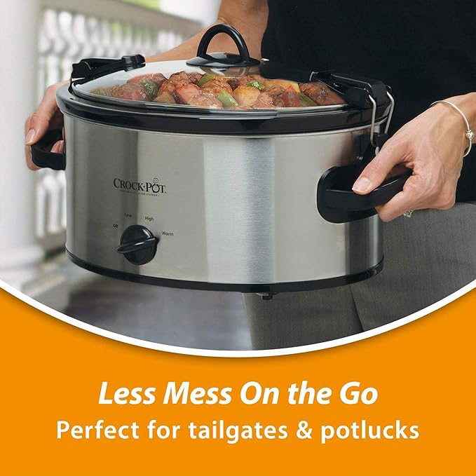 Crock-Pot SCCPVL600S Cook' N Carry 6-Quart Oval Manual Portable Slow Cooker - Image 3