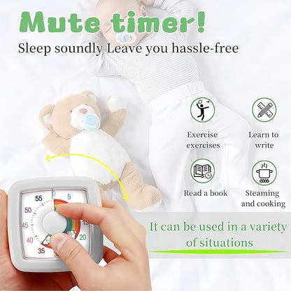 Visual Timer for Kids Adults, 60-Minute Countdown Timer for Classroom, Pomodoro - Image 9