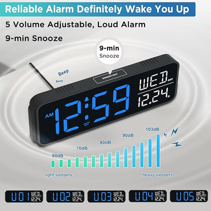 Peakeep Large Display Digital Alarm Clock - Image 4