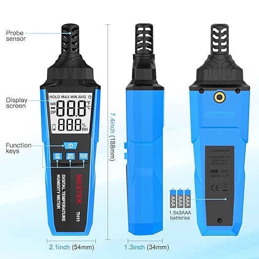 MESTEK Temperature Humidity Meter, High Precision Digital Hygrometer - Image 7