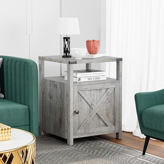 HOSEOKA Farmhouse Nightstand - Image 8