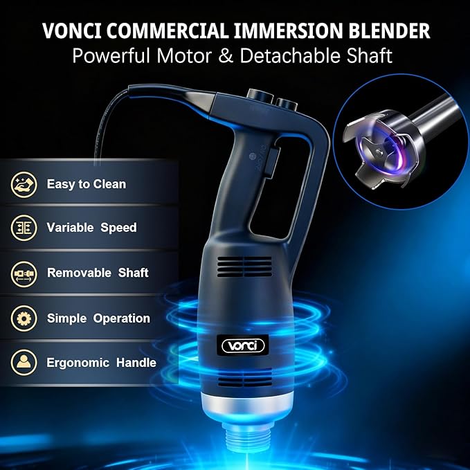 VONCI 500W Commercial Immersion Blender Handheld, Heavy Duty Stick Blender - Image 2