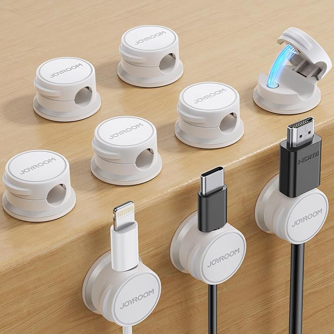9 Pack Cable Management Cord Holder, JOYROOM Magnetic Cable Clips Adhesive Wire by JOYROOM
