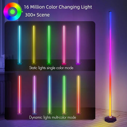 PTVGS LED RGB Corner Lamp: Smart RGB LED Corner Floor Lamp Adjustable Height - Image 4