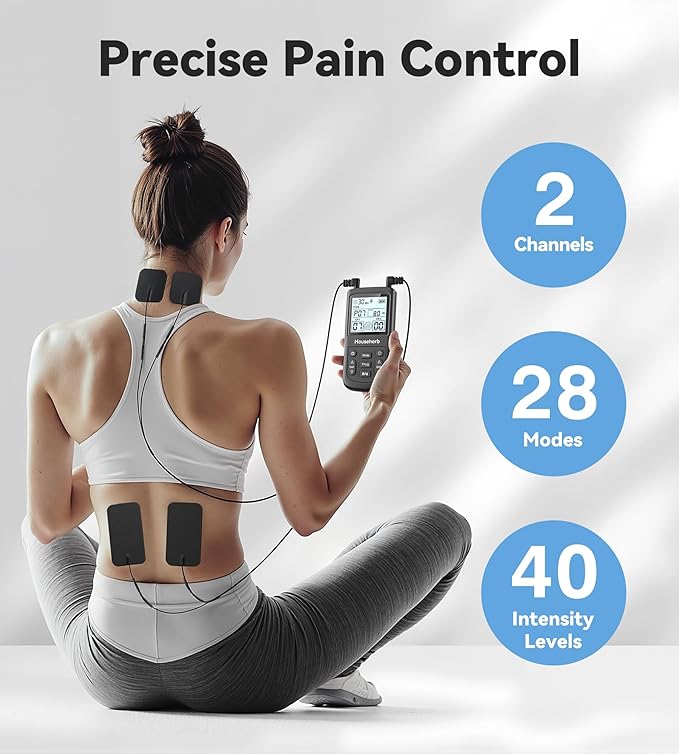 TENS Unit Muscle Stimulator for Pain Relief, 3-in-1 EMS TENS Machine - Image 4