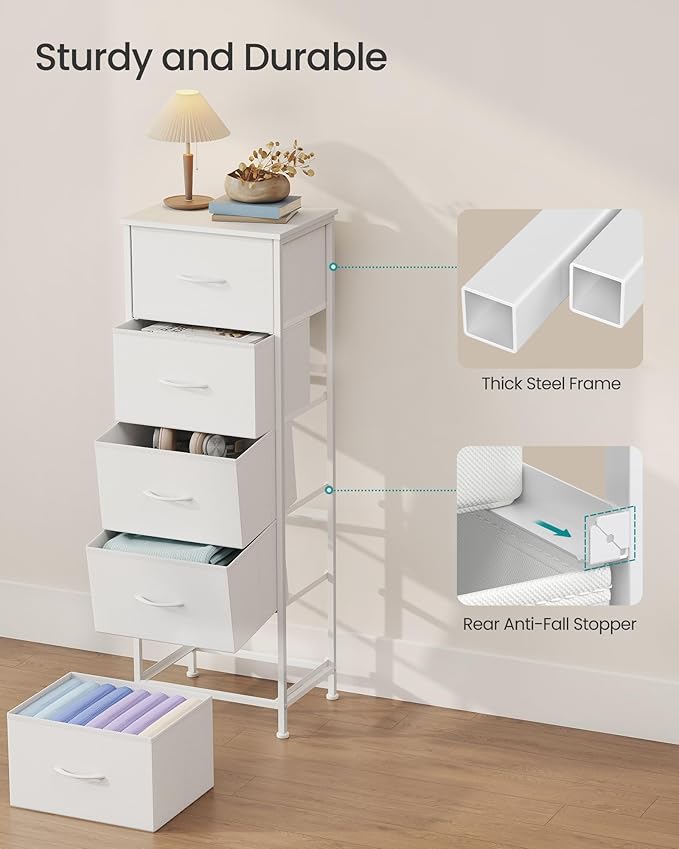 SONGMICS Dresser for Bedroom, Chest of Drawers, 5 Non-Woven Fabric Drawers - Image 6