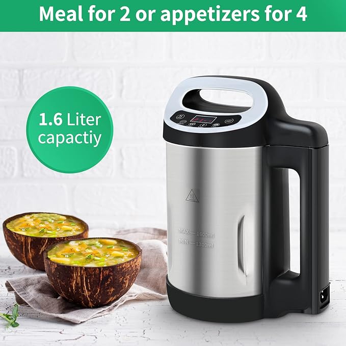 Soup Maker 1.6 L, 4-in-1 Multifunctional Smooth Soup and Chunky Soup Machine - Image 3