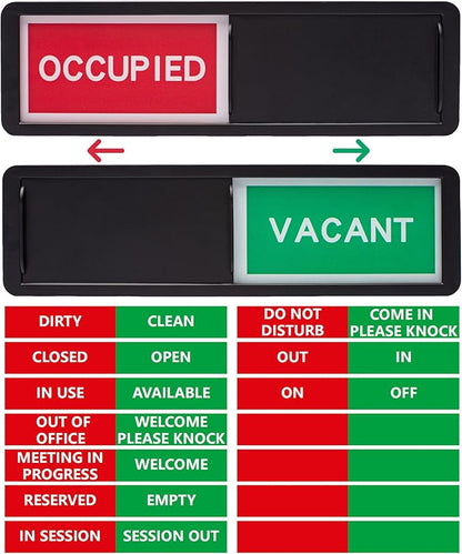Vacant Occupied Door Sign, Custom Privacy Signs, Reserved Empty/Do Not by AMAZINGSUN