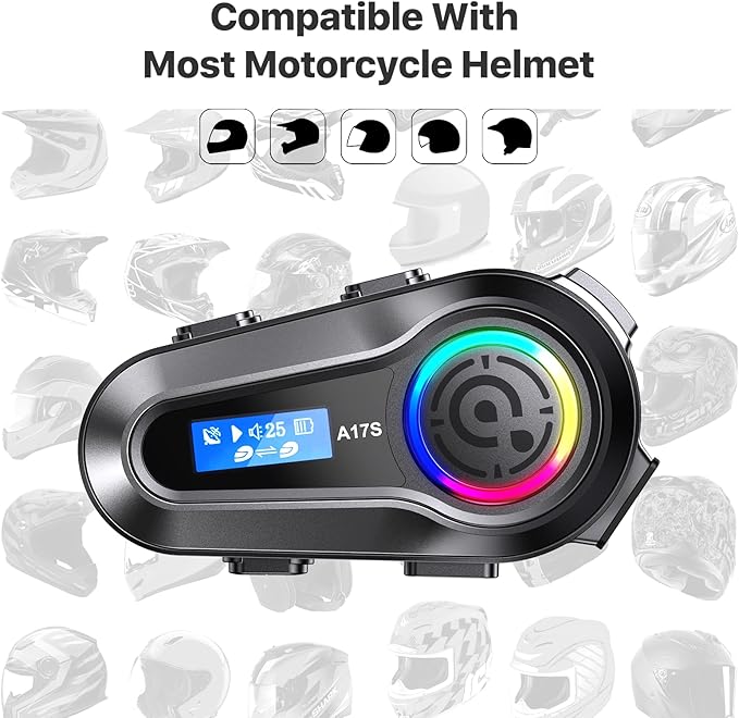 SUOOKC Motorcycle Bluetooth Headset 2 Riders Intercom Headphone Motorcycle - Image 7