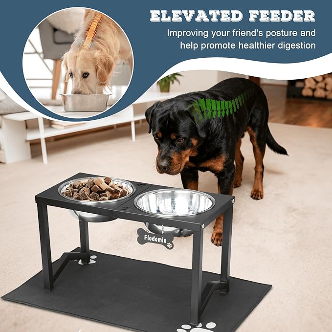 Elevated Dog Bowls, Metal Raised Dog Bowl Stand - Image 2