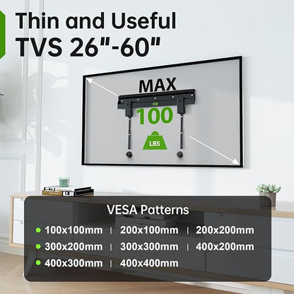 No Stud TV Wall Mount Low Profile - Image 3