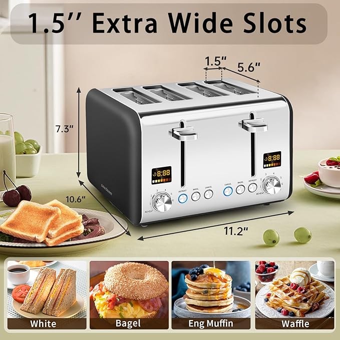 SEEDEEM 4 Slice Stainless Toaster - Image 2