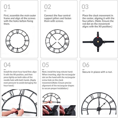 Ohweog Oversized 48 inch Wall Clock - Image 5