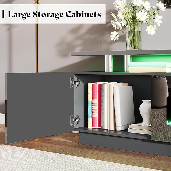 AMERLIFE 90" 2 Tier Fireplace TV Stand - Image 3