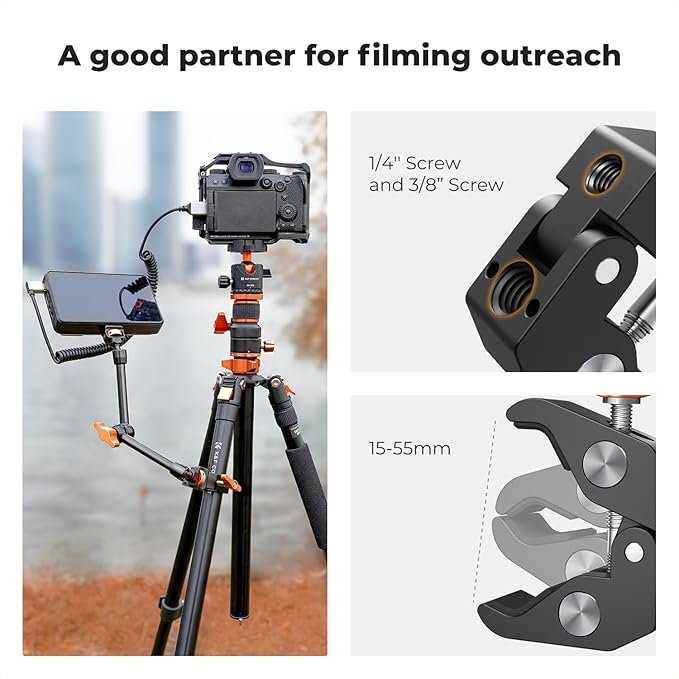 K&F CONCEPT 11" Magic Arm Clamp Kit - Image 5