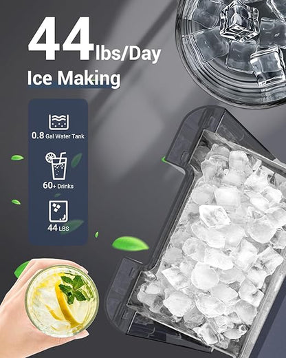 44 lbs/Day Nugget Ice Maker Countertop, Pebble Ice Machine - Image 3
