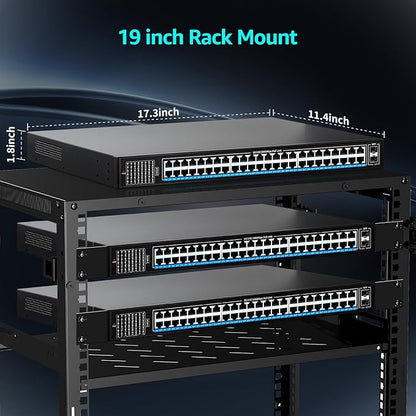 48 Port Gigabit PoE Switch Unmanaged - Image 4