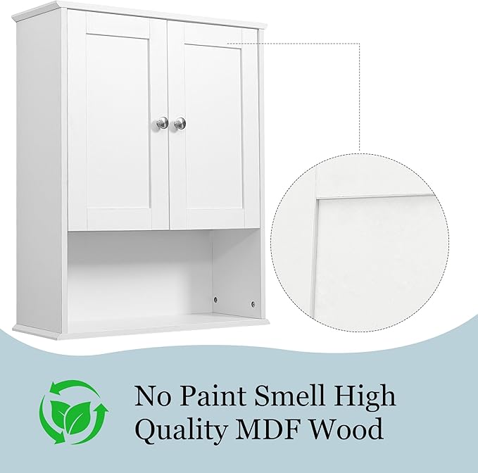Bathroom Cabinet Wall Mounted Over Toilet Storage Cabinet, 24x30 Inch Wooden - Image 5