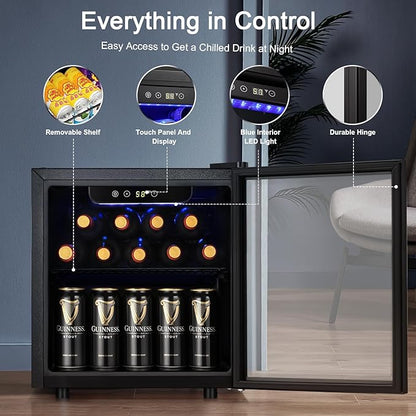 Antarctic Star 12 Bottle 48 Can Wine Cooler/Cabinet Beverage Refrigerator Mini - Image 5