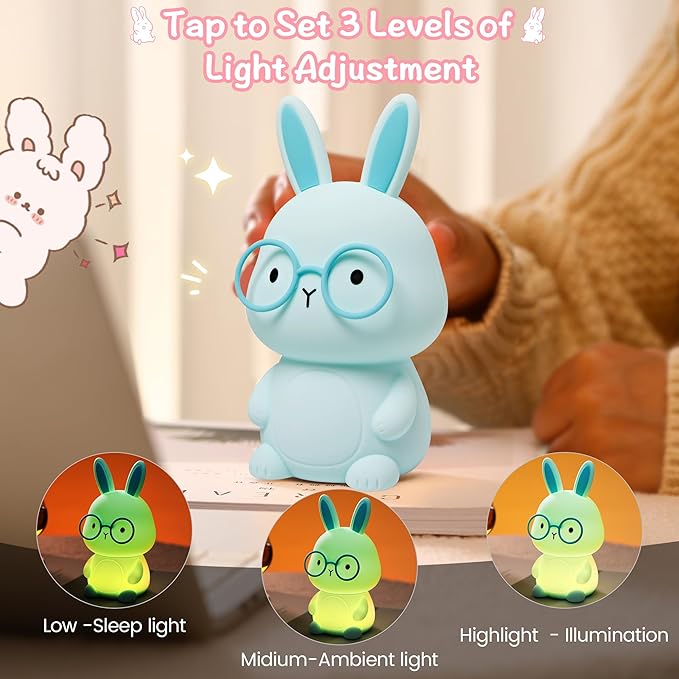 FAMIDUO Bunny Night Light, Rabbit Lamp - Image 3