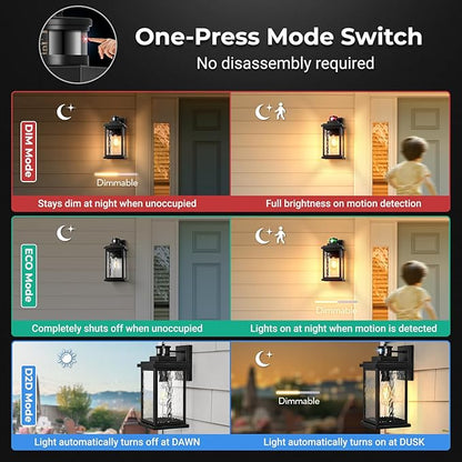 VIANIS 2 Pack Large Advanced Motion Sensor Outdoor Lights, Aluminum Waterproof - Image 2