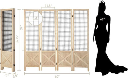 Wnutrees 4 Panel Gridwall Display, Portable Freestanding Display Board - Image 3