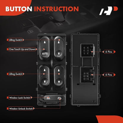 A-Premium Master Power Window Switch Compatible - Image 4