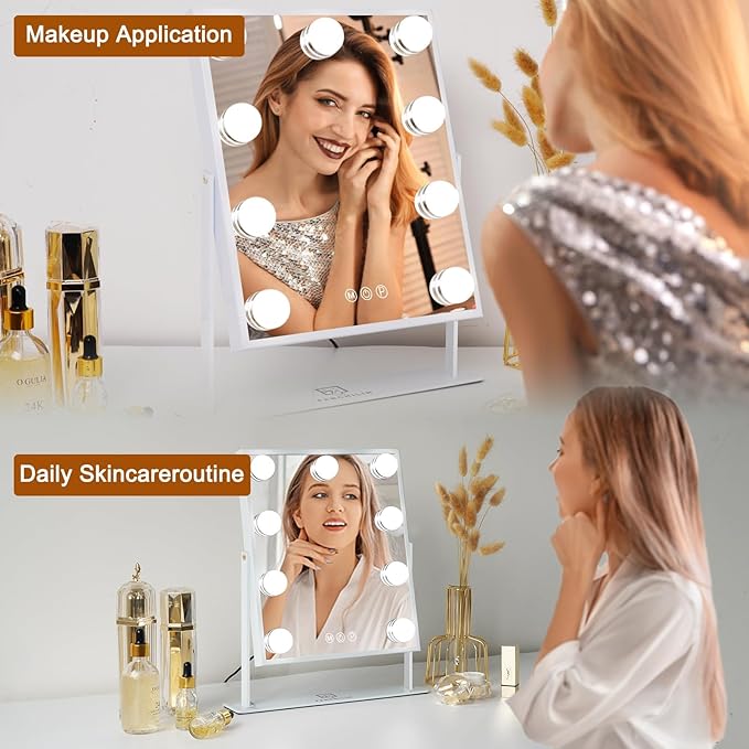 FENCHILIN Vanity Mirror with Light Lighted Makeup Mirror Vanity Makeup Mirror - Image 5