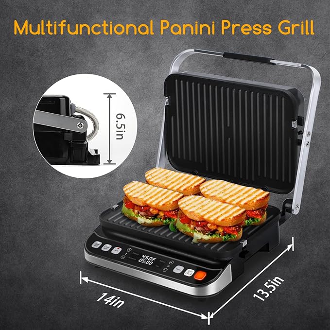Taylor Swoden Panini Press Waffle Maker, 1600W Electric Indoor Grill - Image 8