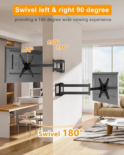 Extra Long Arm TV Wall Mount 48'' Extension, Rotating TV Wall Mount 180° Heavy - Image 5