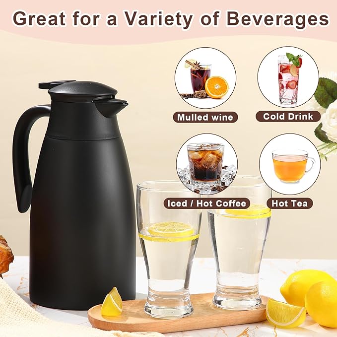 Norme 2 Pcs Thermal Coffee Carafe Insulated Stainless Steel Coffee Carafe - Image 4