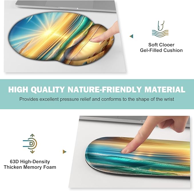 Gaming Mouse Pad, Large Desk Mat, Cute Desk Pad Protector, 4in1 XXL Mousepad + - Image 6