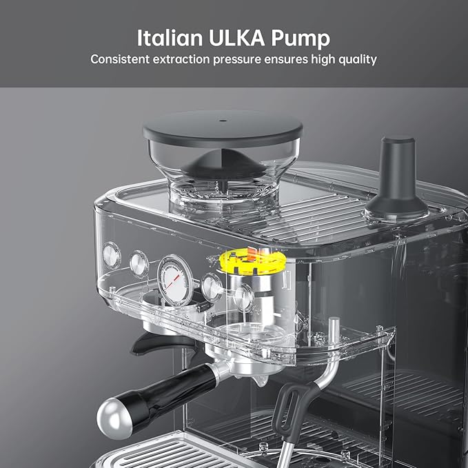 IDEALHOUSE Espresso Machine 3-in-1, Built-in Grinder and Milk Frother, - Image 4