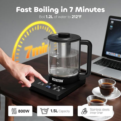 Electric Tea Kettle with Infuser Temperature Control and Automatic Shut Off 24 - Image 3