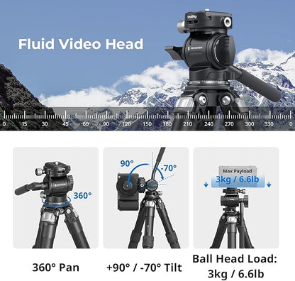 SmallRig Portable Carbon Fiber Tabletop Tripod Kit, Built-in QR Plate - Image 5